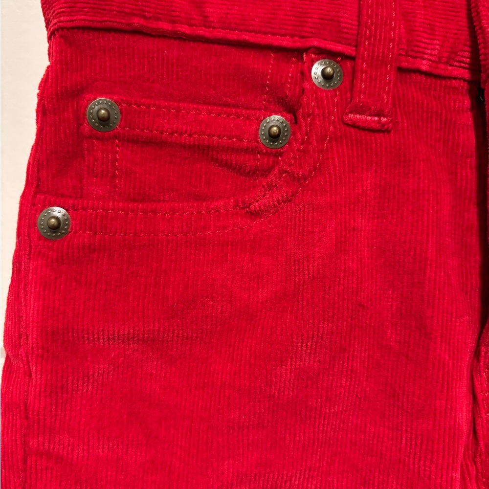 Stylish Red Kids Corduroy Pants - Picture 5 of 7